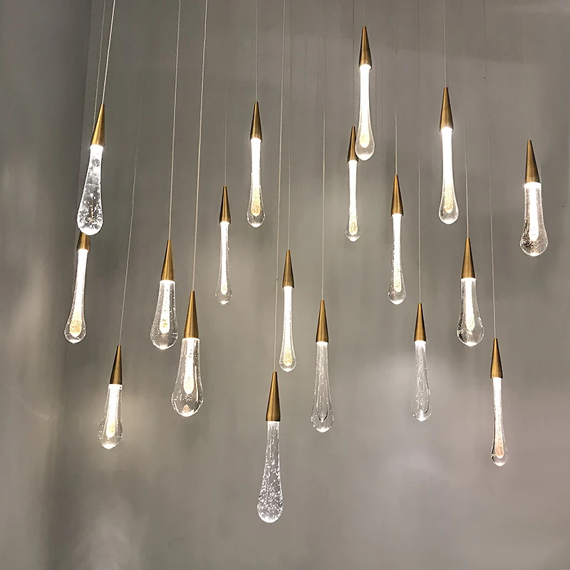 

Meteor Shower Crystal Lamp Modern Simplicity Originality Display Window Water Drop Lamp Restaurant Bar novelty lamp