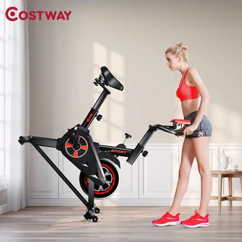 

LCD Display Indoor Cycling Gym Cardio Trainer Fitness Exercise Bike Adjustable Resistance Heavy Duty Metal Bracket Bike