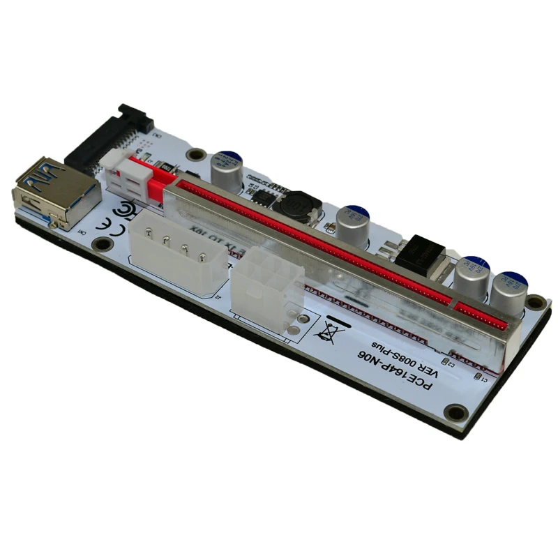 Новый Riser 008s Plus 60 см PCI-Express 1X к 16X Card адаптер usb-кабель 3 0 переходная карта pci-e 4pin 6pin