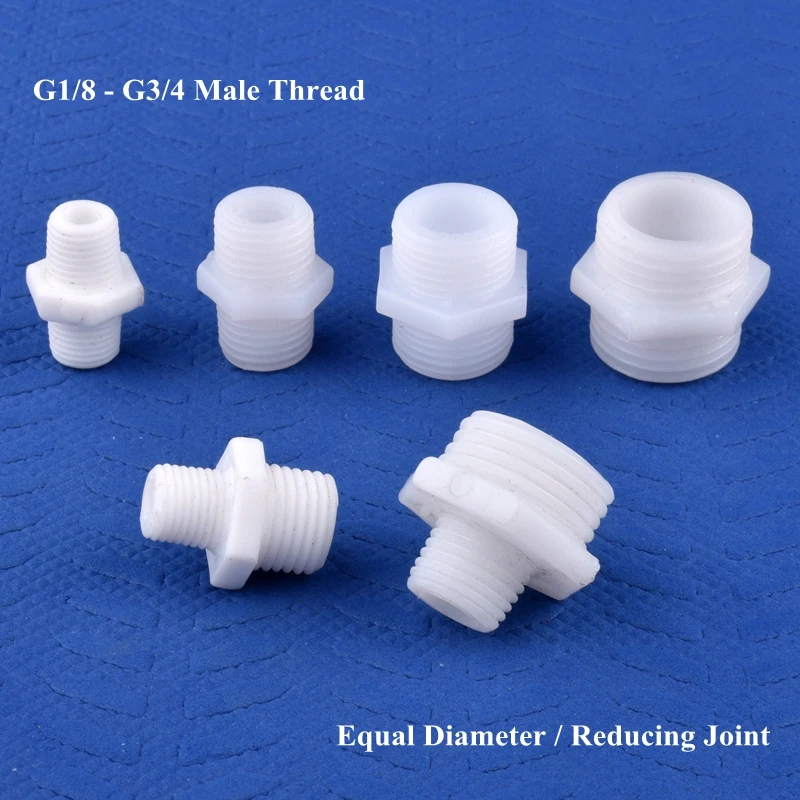 

5~200pcs G1/8~G3/4 Male Thread Joint Aquarium Tank Screw Nipple Equal Dia Reducing Joints Garden Irrigation Water Pipe Connector