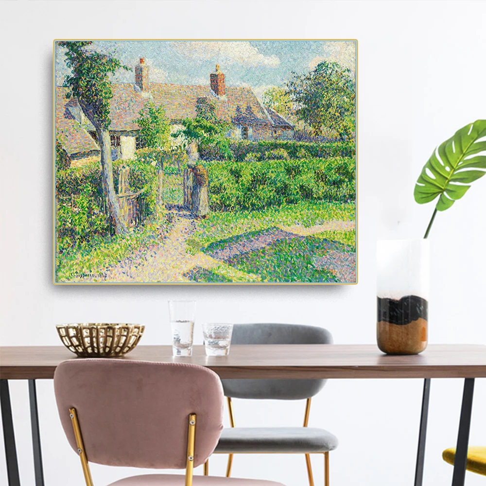 Цитон Камиль Писсарро 《 крестьянские дома Eragny Canvas Холст Картина маслом