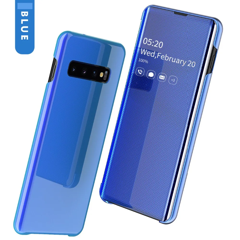 Роскошное умное зеркало флип чехол для samsung Galaxy Note 10 S10 S8 S9 плюс S7 край S10e Note 8 9 A50 A30 A70 A7 чехол