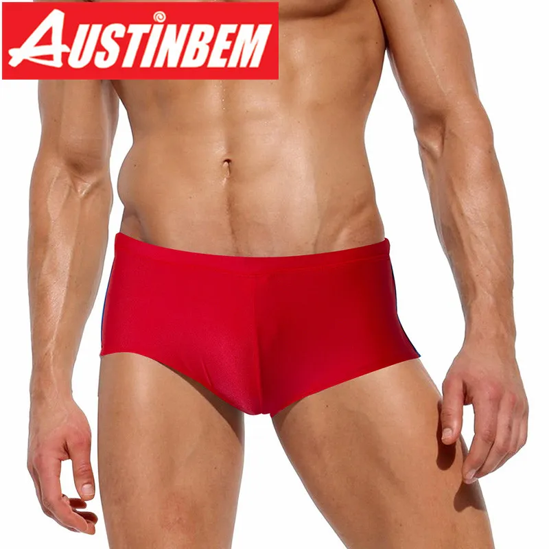 Austinbem купальный костюм короткий De Bain Homme Zwembroek Heren однотонные мужские плавки| |