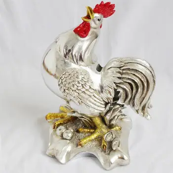 

1pc Large Capacity Piggy Bank Chicken Shape Saving Pot Resin Art Coin Bank Creative Money Pot Desktop Ornaments Home Decor