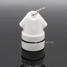 E27 фарфоровый держатель лампы с 2 отверстиями для входа в шнур белая керамическая Подвеска светильник фитинги