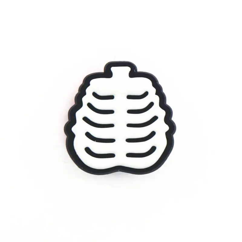 Novely 3D Cartoon Shoe Charms Accessories Funny Noctilucent Skeleton Original Shoe Buckle Decoration for jibz Kid's Party X-mas
