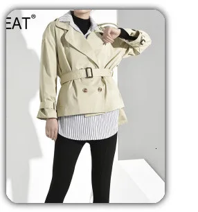 [DEAT] Spring Fashion New Korean Solid Color White Blue Black Pleated Buttons False Cuff Oversleeve Cuff All-match ASS30080