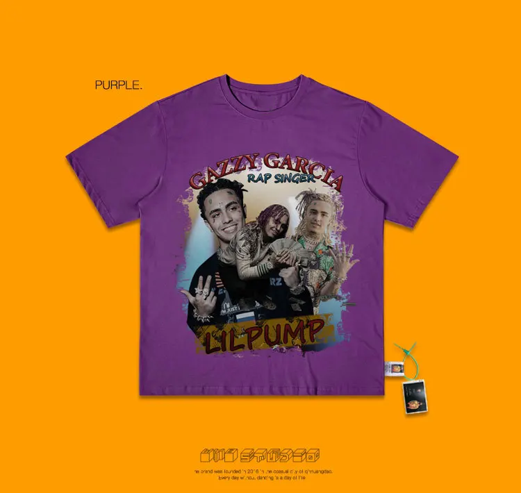 Hip-hop Rap Singer Lilpump Rapper Hiphop Hip-hop Basics Short Sleeve Rock Wind Neutral A T-shirt