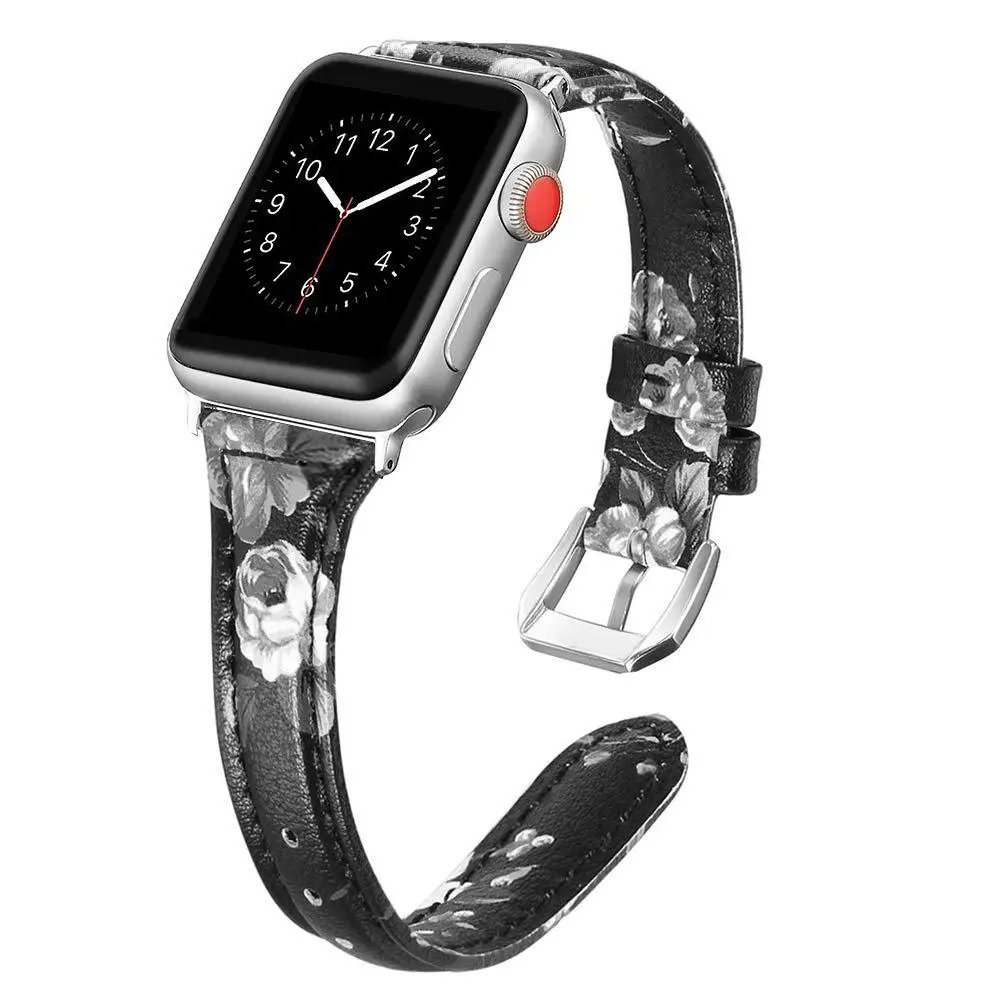 Ремешок из натуральной кожи для Apple Watch 5 ремешок 44 мм/42 мм/40 мм/38 мм iwatch series 5 4 3 2 1 Смарт-часы ремешок аксессуары