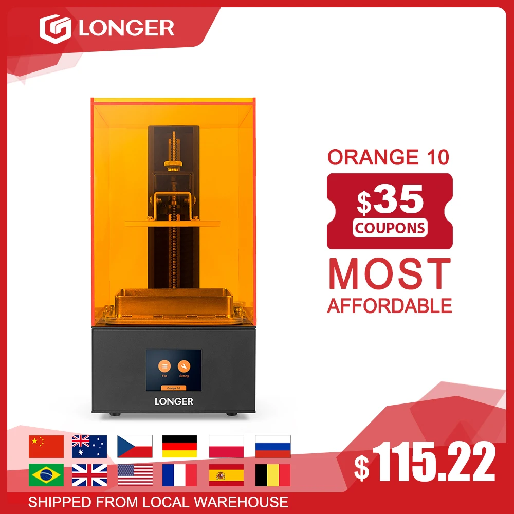 LONGER Orange10 3d принтер доступный SLA 3D печать умная поддержка быстрая нарезка УФ свет