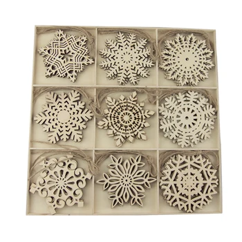 

27 Pcs Wooden Coasters Christmas Ornaments Crafts Christmas Tree Hanging Pendants Decoration