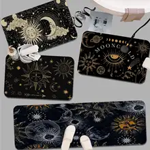 Bruxas lua tarô tapete impresso flanela tapete do banheiro decoração tapete antiderrapante para sala de estar cozinha bem vindo capacho tapete