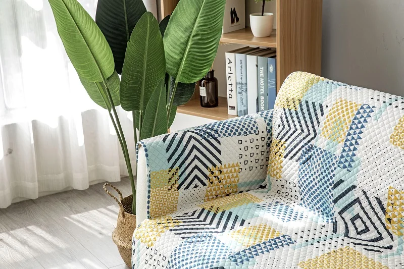 Sofa Couch Cover Pet Dog Kids Mat sofa Protector Reversible Removable Armrest Slipcover Cotton Fixed strap Non-slip sofa cover