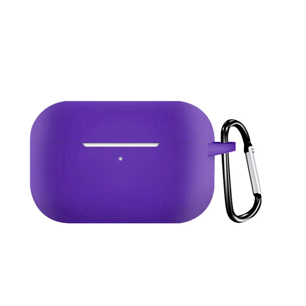 Коричневый Силиконовый защитный чехол для AirPods Pro, беспроводной TWS, Bluetooth наушники, мягкий силиконовый чехол для зарядки Airpods Pro - Цвет: Коричневый