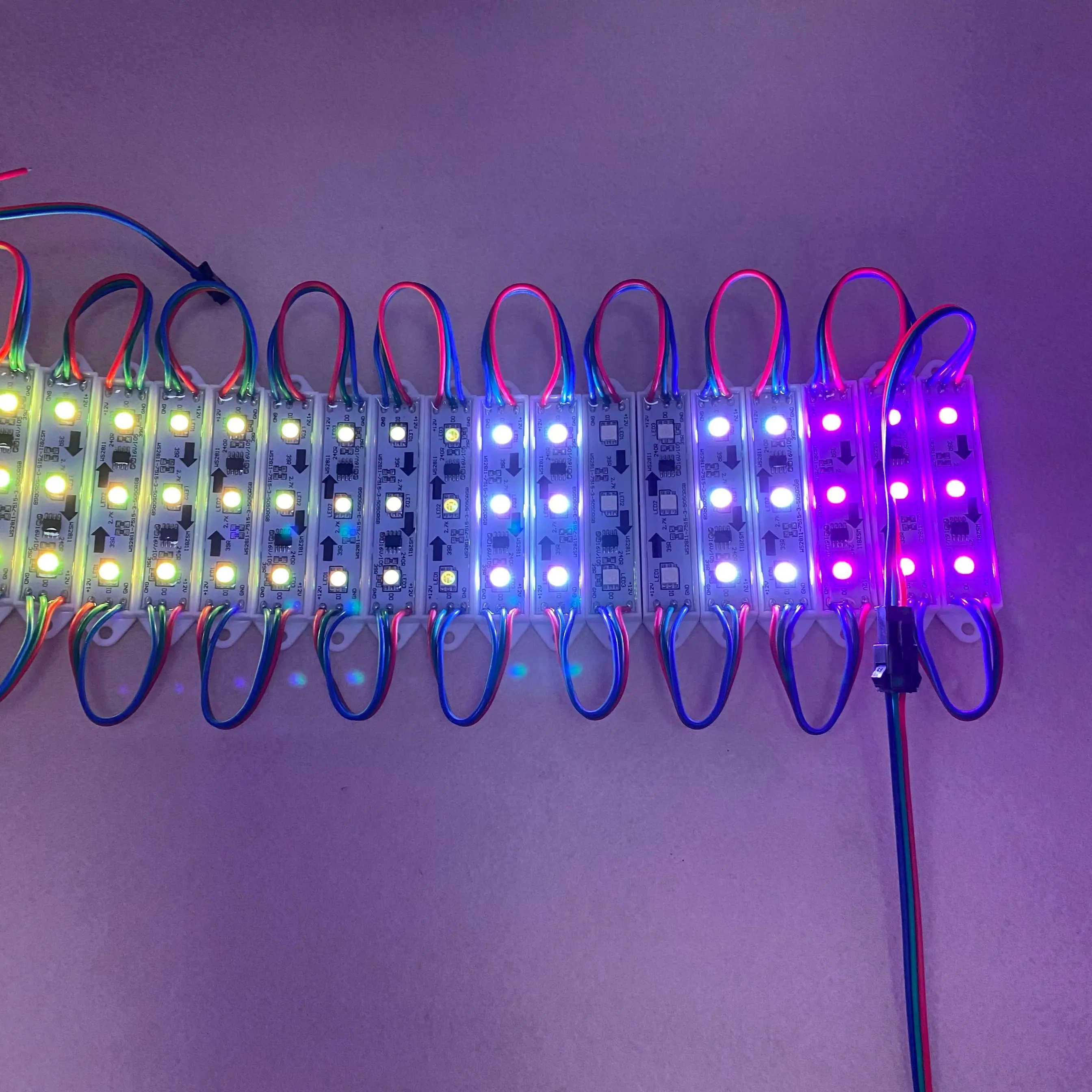 20 шт/шнур DC12V WS2811 умный светодиодный RGB полноцветный пиксельный модуль IP68 0 72 Вт|led
