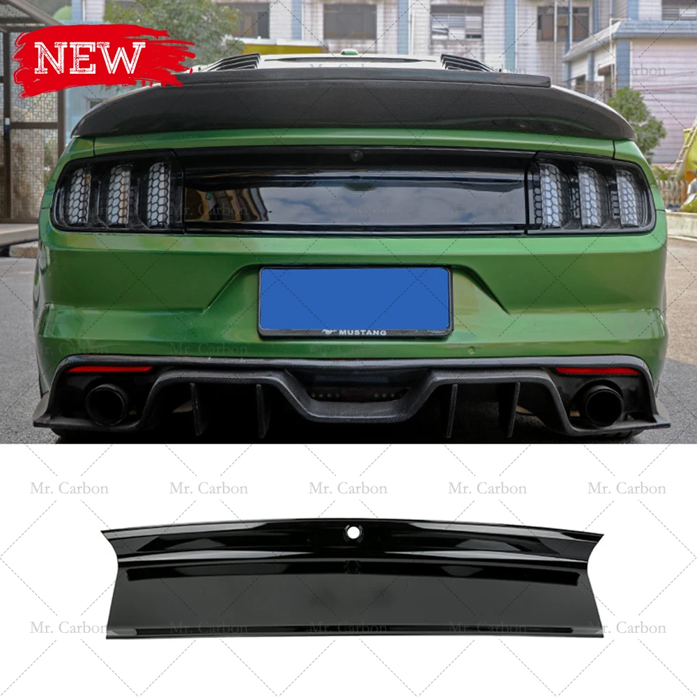 Для MUSTANG 2015 + GT350 Стиль черная глянцевая ABS Задняя Крышка багажника (запасные) обвес