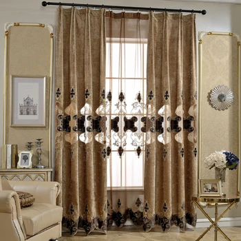 

Brown Transparent Curtain Board Suitable for Luxurious Embroidery Water Soluble Embroidered Curtains For Living Room wp082-5