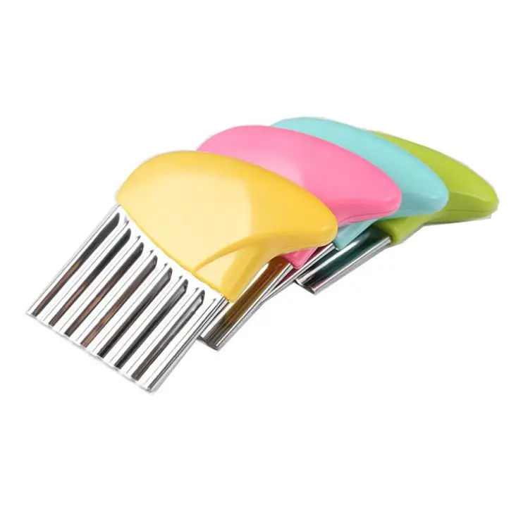Wavy French Fries Cutter Stainless Steel Potato Slicer Vegetable Chopper Veggie Slicer Durable Kitchen Gadgets Cutter ni400