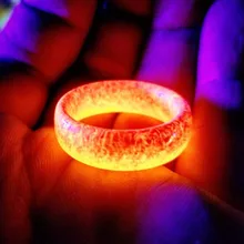Полимерное светящееся кольцо, вечерние светящиеся люминесцентные кольца в стиле панк, винтажное темное кольцо на Хэллоуин, светящиеся кольца для мужчин и женщин, ювелирные изделия