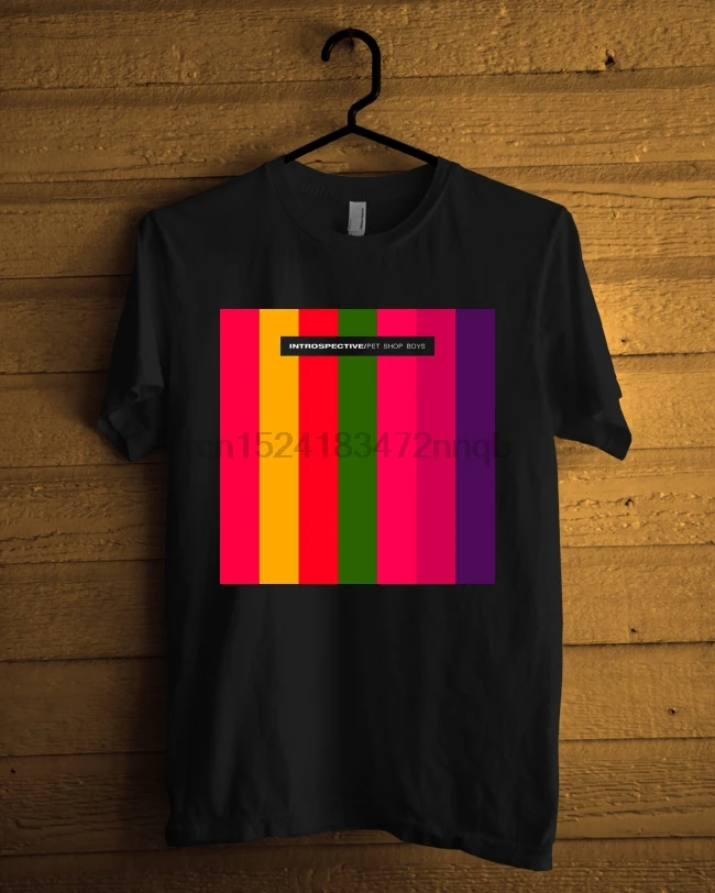 Pet Shop Boys Introspective Black T-shirt New Fashion T Shirt Graphic Letter Funny Tee Hipster Summer | Мужская одежда