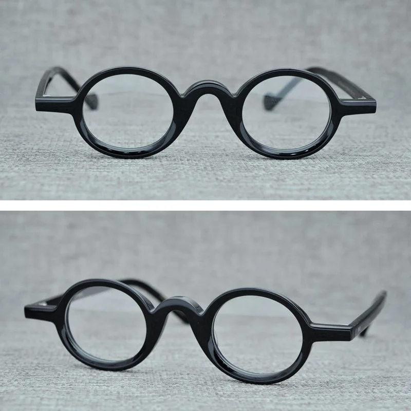 Acetate Round Glasses Frame Men Women Clear Small Eyeglass Frame Optical Myopia Prescription Spectacle Frames Eyeglasses Eyewear
