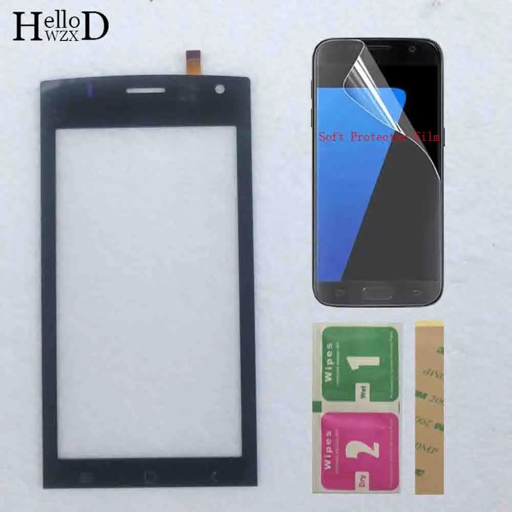 

Phone Touch Screen Panel For BQ BQS-4505 4505 Santiago Touch Screen Digitizer Front Glass Sensor 3M Glue Protector Film