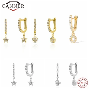 

CANNER European American Light Luxury 925 Sterling Silver INS U-shaped Hoop Earrings for Women Earring Jewelry pendientes