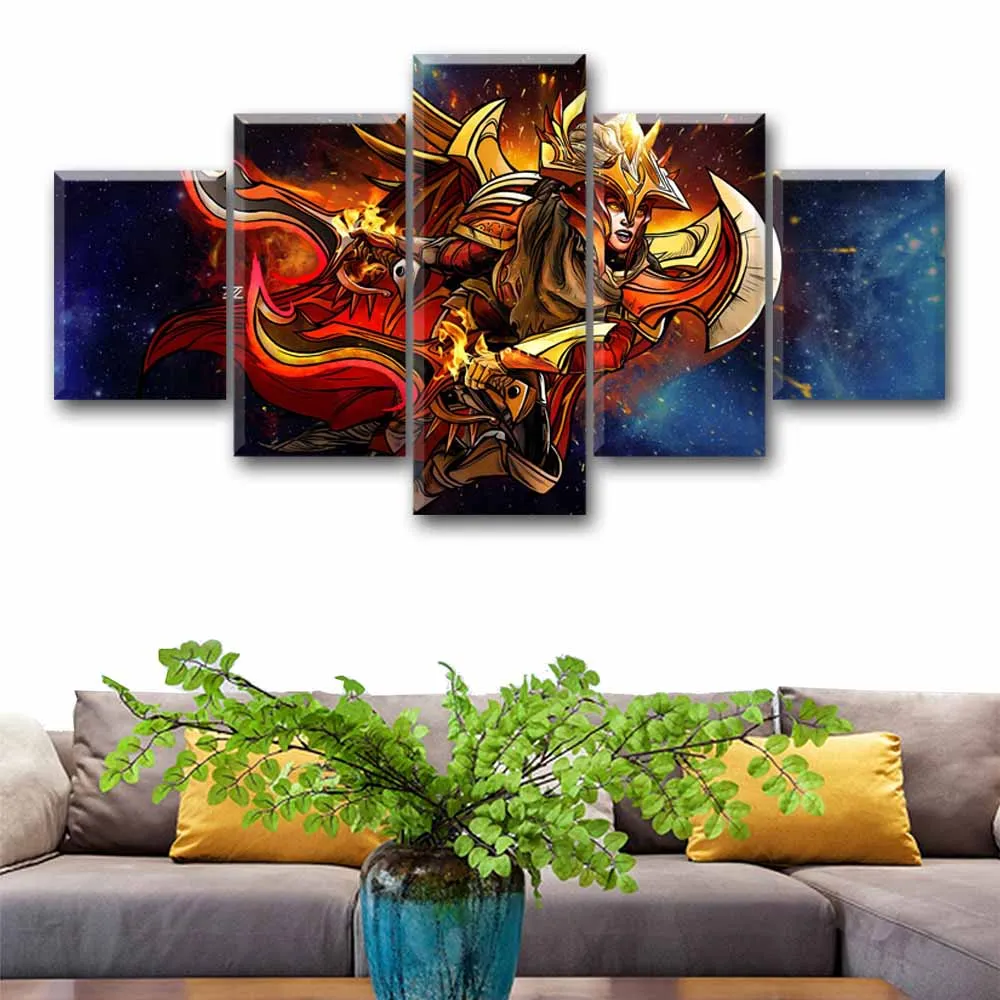  5 Pieces Canvas Painting DOTA 2 Invoker Home Decor For Living Room Printed Wall Art Game Poster Mod