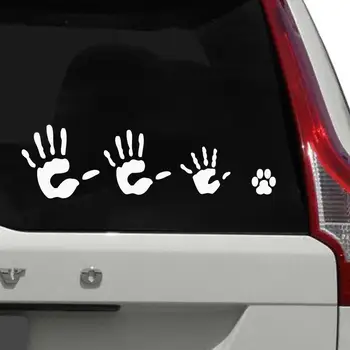 High Five Family Car Decal Parent's Palm And Baby's Little Feet Vinyl Car Mural  Car Body Window Door Design Art Sticker FA034
