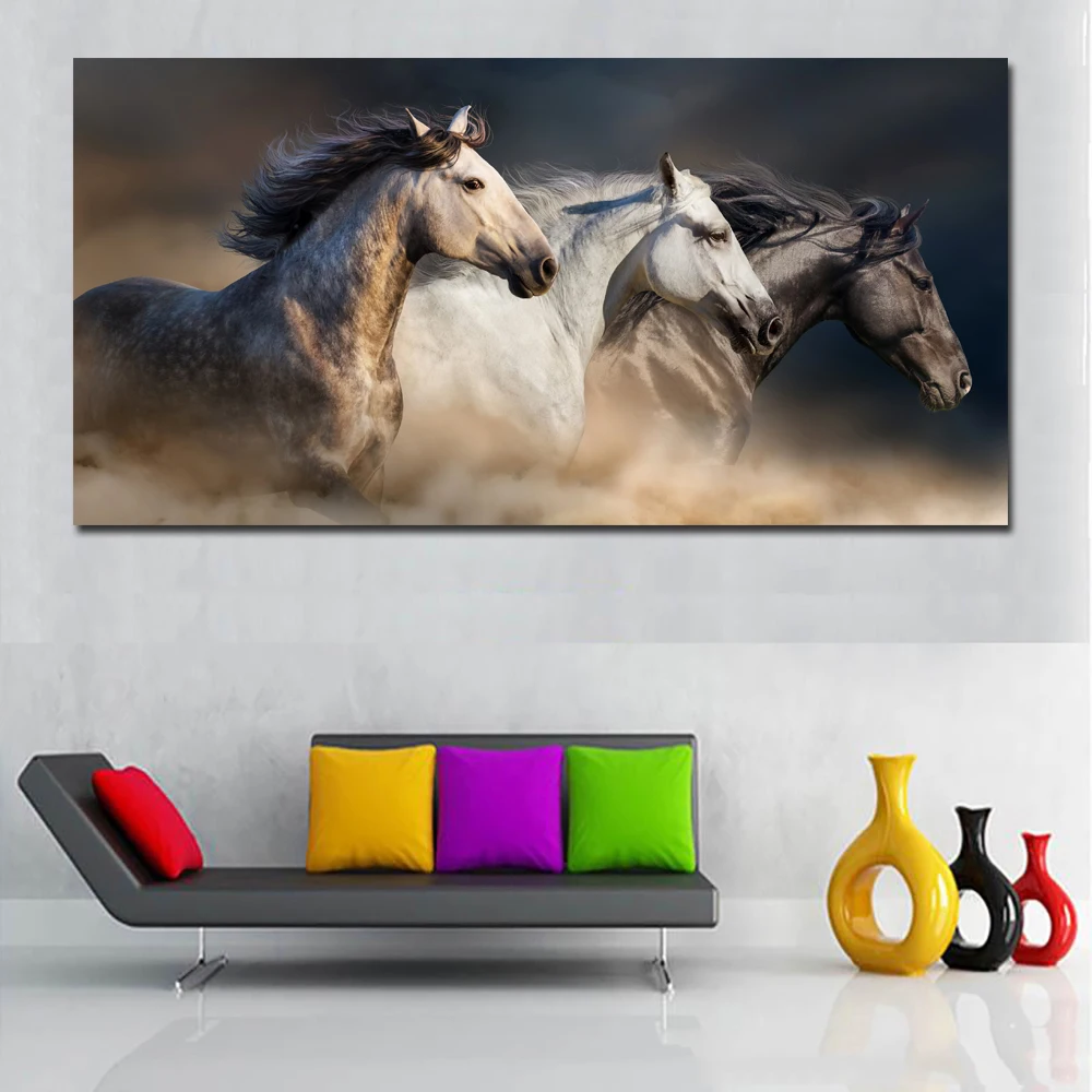 Horse Art Landscape Canvas Painting Modern Animal Poster Wall Art Posters And Prints Wall Pictures For Living Room Decor