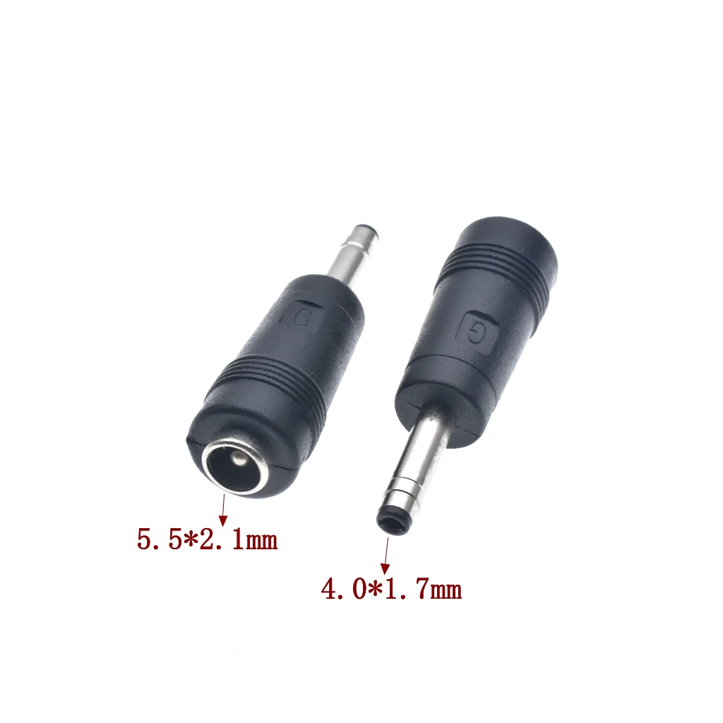 

10Pcs 5.5*2.1mm Female to 4.0*1.7mm Male DC Power Adapter Plug Connector Dc Jack Tip 5.5x2.1 to 4.0x1.7 for Lenovo Laptop