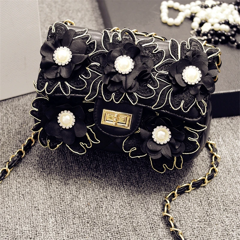 ^Cheap Women Shoulder Bags Flower Pearl Luxury Messenger Bag Black Crystal Evening Bags Lace Wedding Bridal Purse Ladies Small Bags ^Cheap Women Shoulder Bags Flower Pearl Luxury Messenger Bag Black Crystal Evening Bags Lace Wedding Bridal Purse Ladies Small Bags