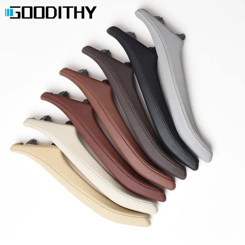

3PCS Passenger Side Interior Door 7 Colors Genuine Leather Pull Handle Set Replacement for BMW 5 Series F10 F11 F18