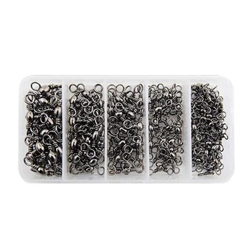 

115 Pieces of Rotatable Small Set Box Trigeminal Ring Fishing Connector Connecting Ring Fishing Accessories