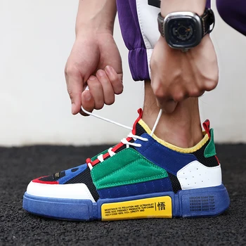 

New Autumn Sneakers Men's Shoes, Rubber Mesh Breathable Men's Vulcanized Shoes Men Shoe Colorful Sneakers