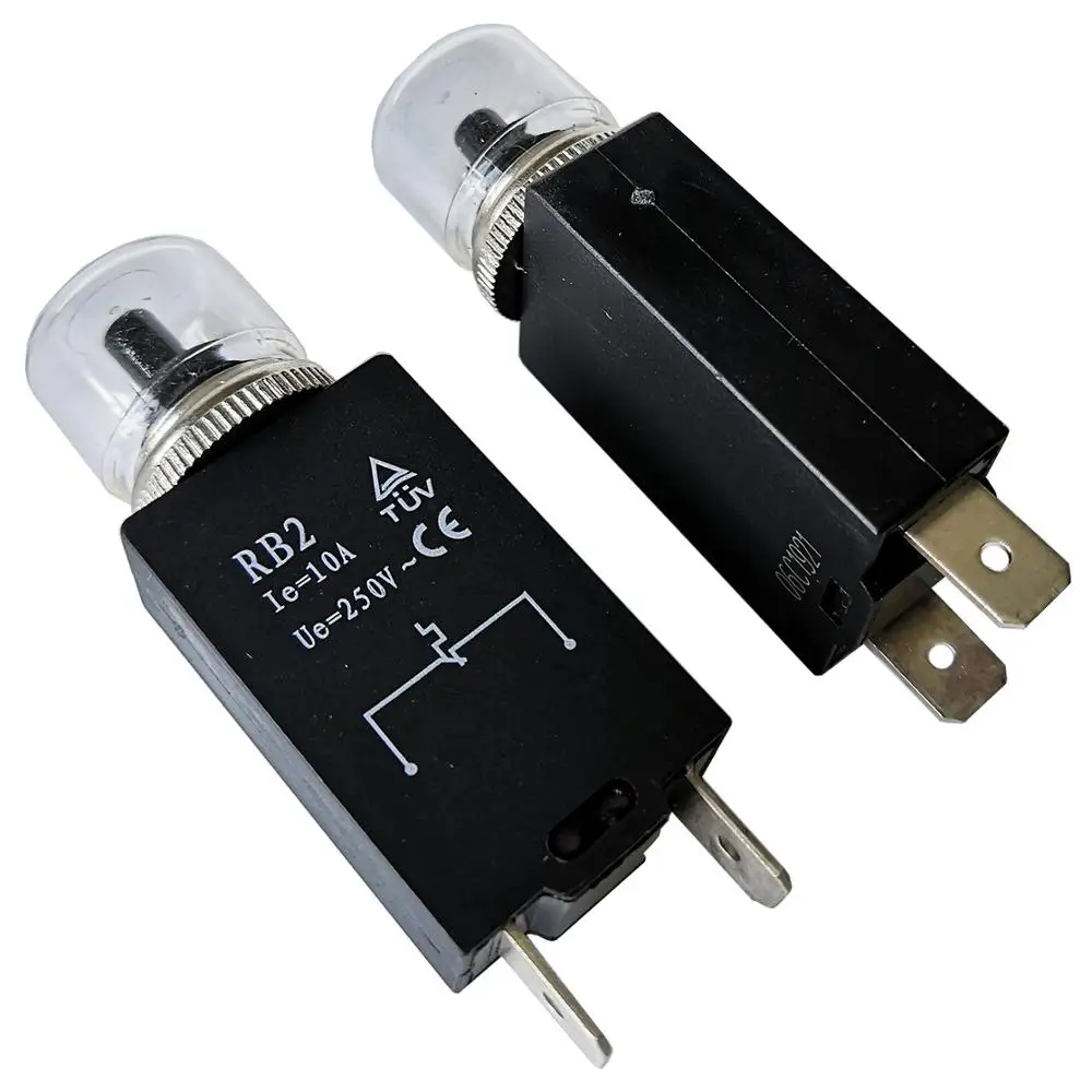 Protetor de Curto-circuito para o Retificador Pinos do Transformador do Motor do Sistema Pces Disjuntores Sobrecarga Elétrico 250 v 10a 2 Rb2