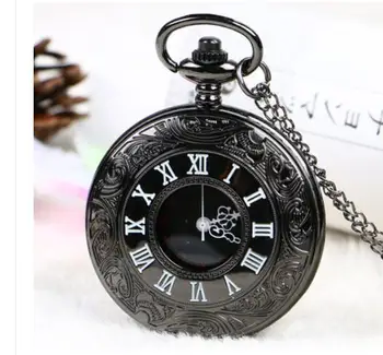 

Authentic creative retro flip Roman electronic pocket watch boys and girls students necklace hanging watch simple necklace watch
