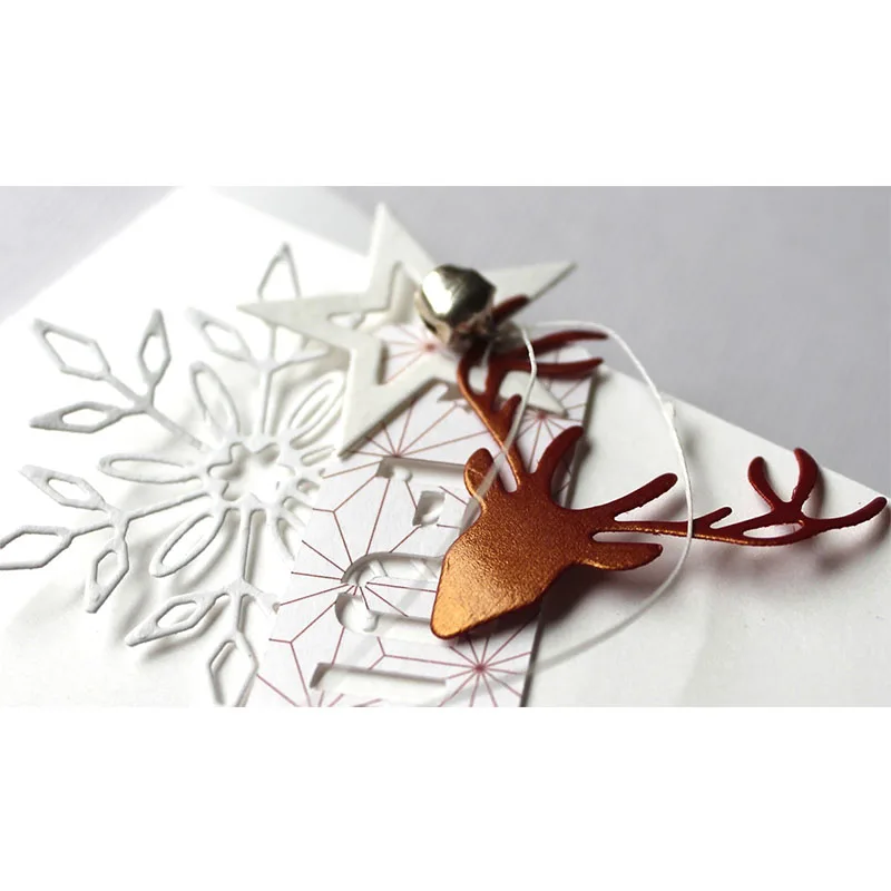 

Artistic Metal Cutting Dies Deer Horn Deer Head Decoration Die Cuts For Scrapbooking Album DIY Card Making New 2019 Crafts Cards