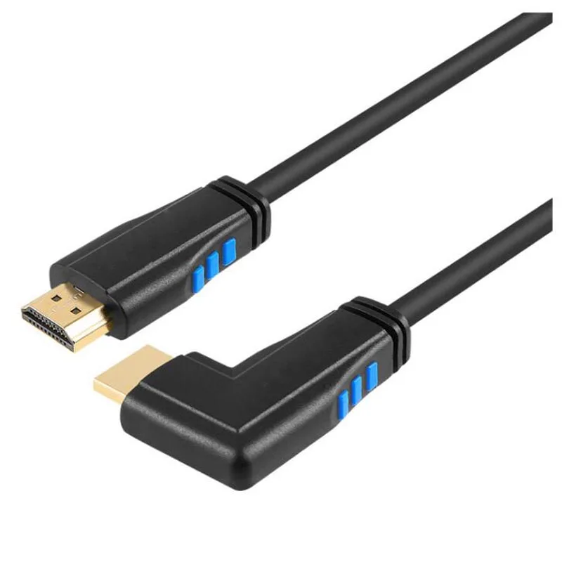 HDMI 2,0 кабель 4K 60HZ 90 градусов прямоугольный HDMI КАБЕЛЬ HDCP 2,2 1,5 M для PS4 pro Xbox ones синий DVD плеер STB