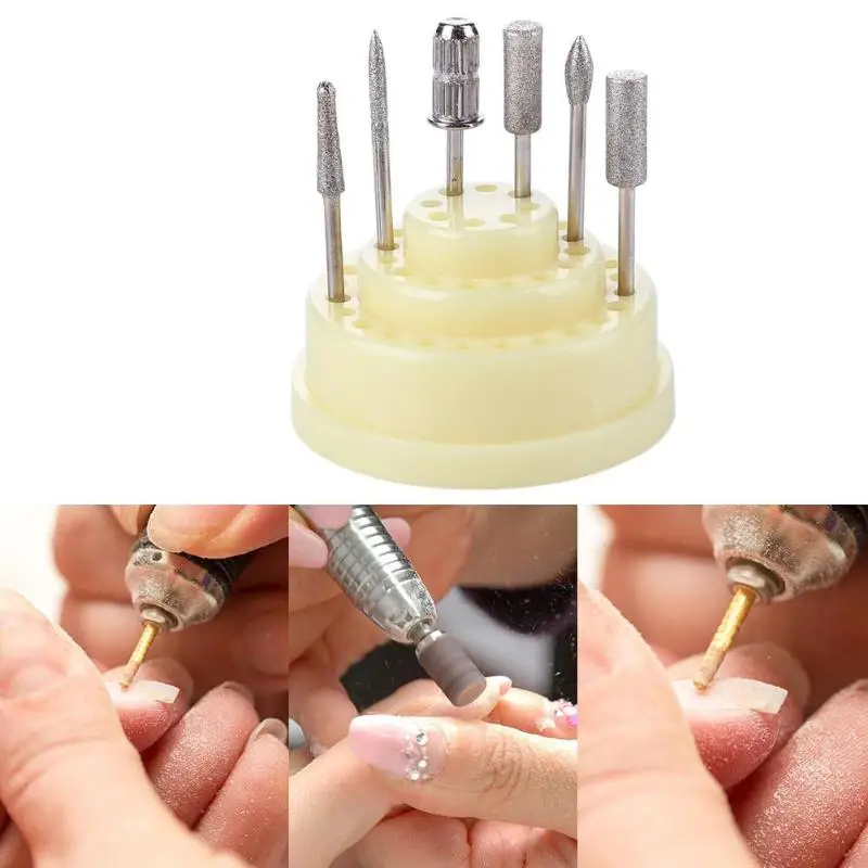 

48 Holes Storage Box Nail Drill Bits Holder Stand Display Nail Drill Bit Box Organizer Container Manicure Tool