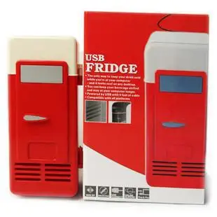 Настольный мини холодильник USB гаджет банки для напитков охладитель теплый с