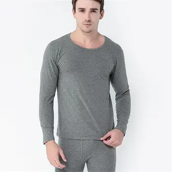

Free shipping 2019 new men's autumn and winter plus fertilizer to increase pajamas set thin section thermal underwear 2XL-6XL