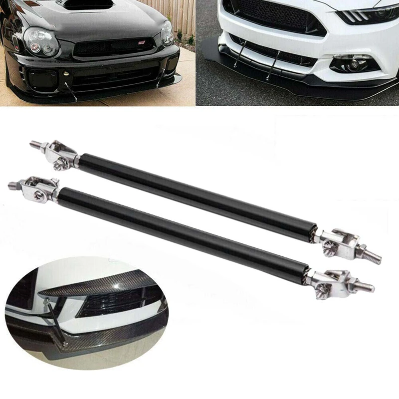 Adjustable Front Bumper Lip Splitter Supports Rod Lift Struts Rod Tie