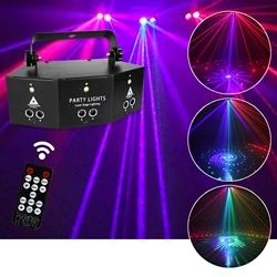 Remoto 15 eye rgb dmx estroboscópio varredura projetor led laser luz festa de iluminação de palco festa de aniversário luzes do projetor a laser