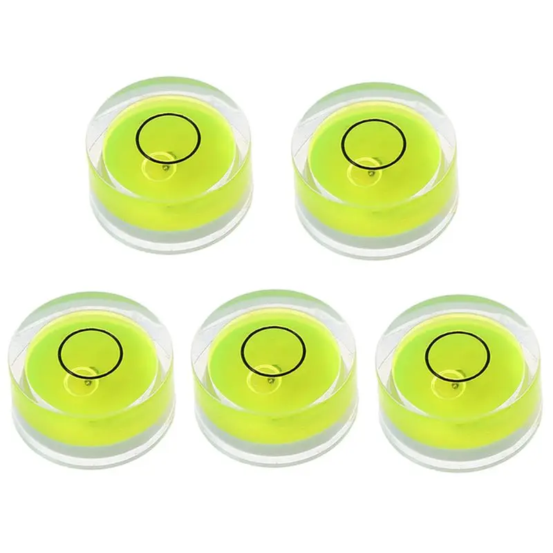 5pcs Round Bubble Level Mini Level Bullseye Measurement Instrument,bubble level,spirit level,portable spirit level