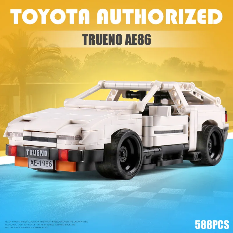 Форма King творческая техника автомобиль MOC Initial D AE86 мультяшный строительные блоки