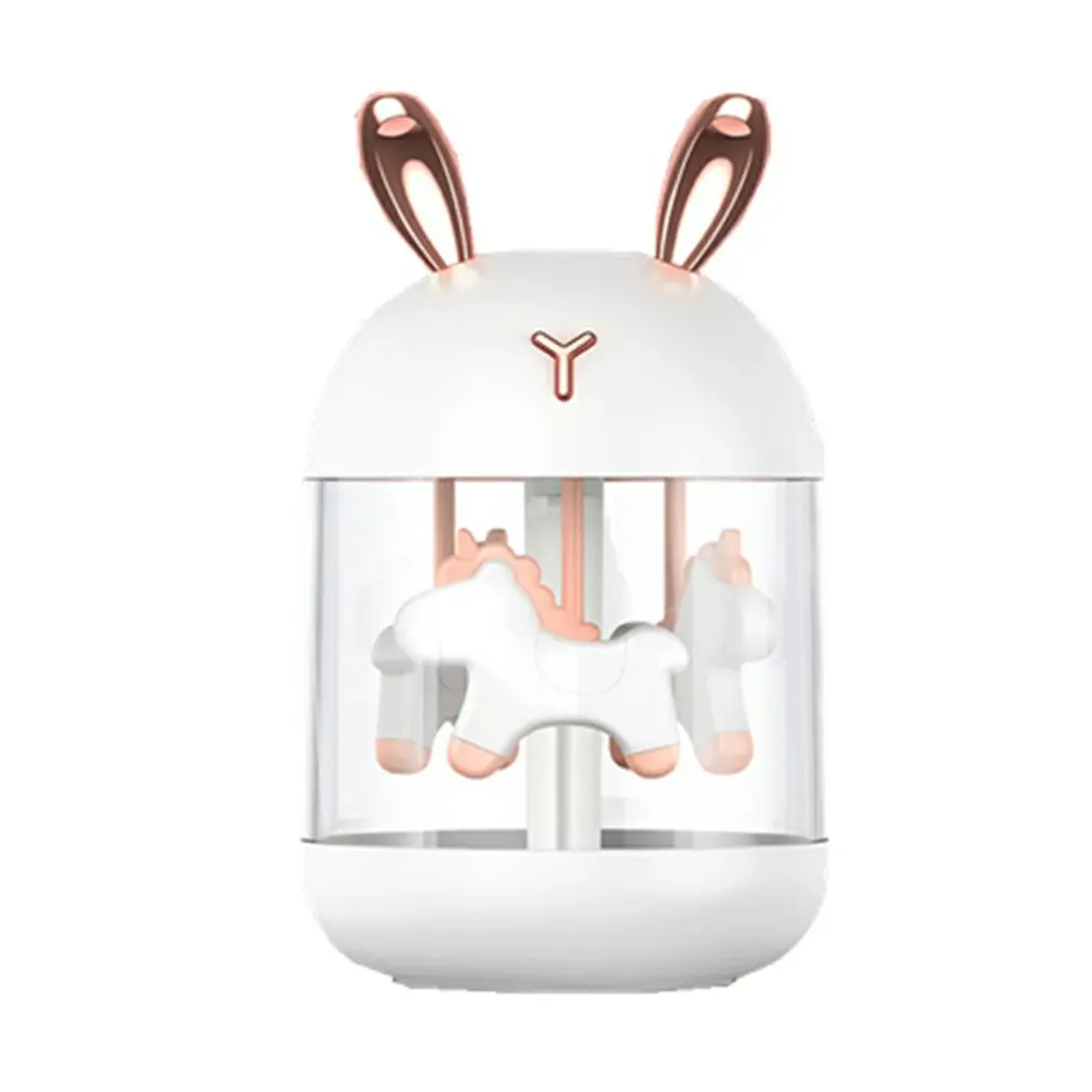 

Cute Usb Home Bedroom Mute Small Humidifier Desktop Air Spray Creative Dream Horse Rabbit Ear Humidifier