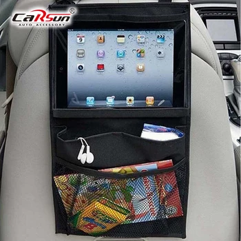 

Car Storage Bag Hanging Organizer Seat Universal For IPad Tablet Drink Mobile Phone Car Back Seat Organizer Auto Accessorie