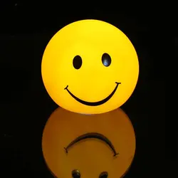 Смайлики лампа 3D версия Emoji Ночная цветная сменная лампа круглая улыбка спальня лампа Дети подарок на день рождения