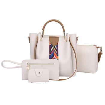

4pcs Woman Composite Bags Sweet Women Casual Crossbody Bags Ladies All-match Slung Shoulder Hand Bag
